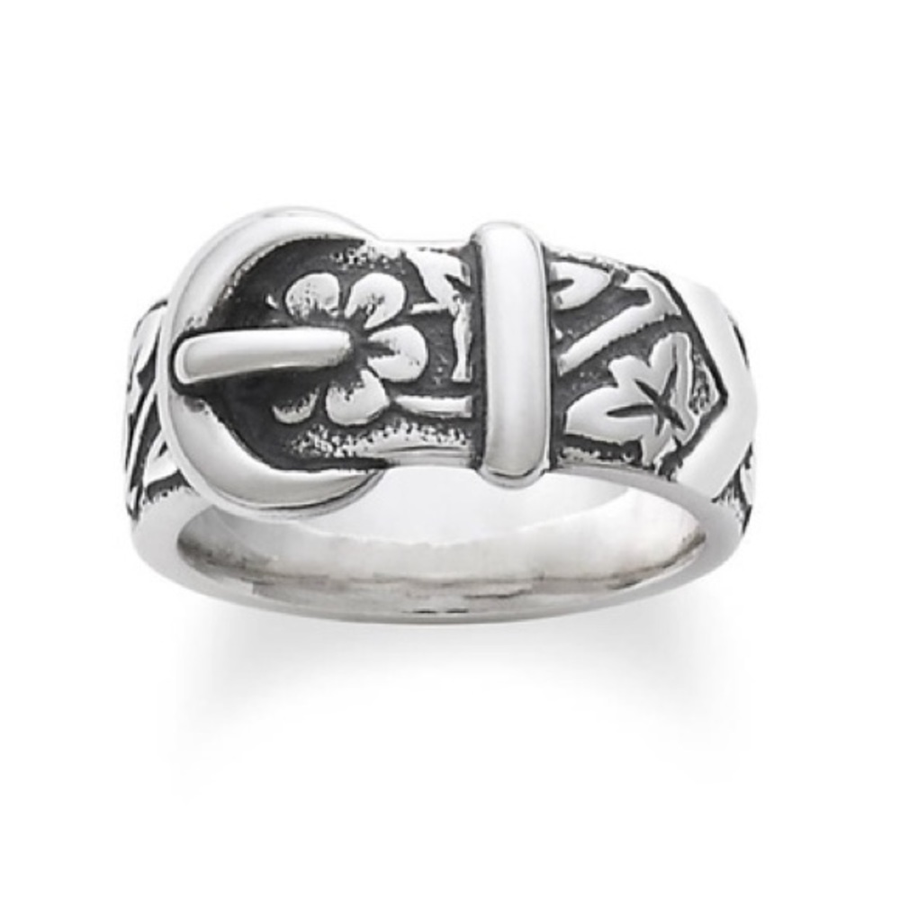 James Avery Retired Floral Belt & Buckle Ring (retired)